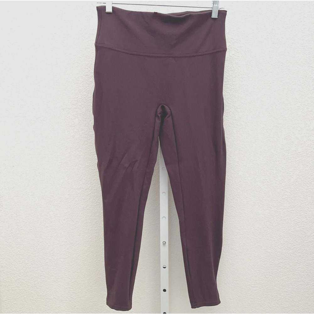Spanx Legging Pants Women Petite M Red Stretch Skinny